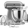 занаятчийска серия 5 квартов миксер с накланяща се глава с първокласен пакет аксесоари контур сребро 462TT7 уреди KitchenAid